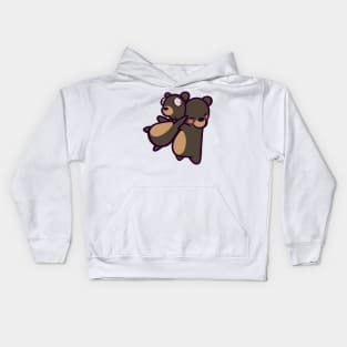 Black Bear Hug Kids Hoodie